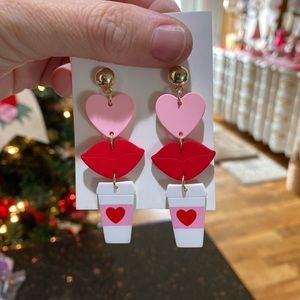 Valentine Earrings| Acrylic Jewelry| Funky Earrings
